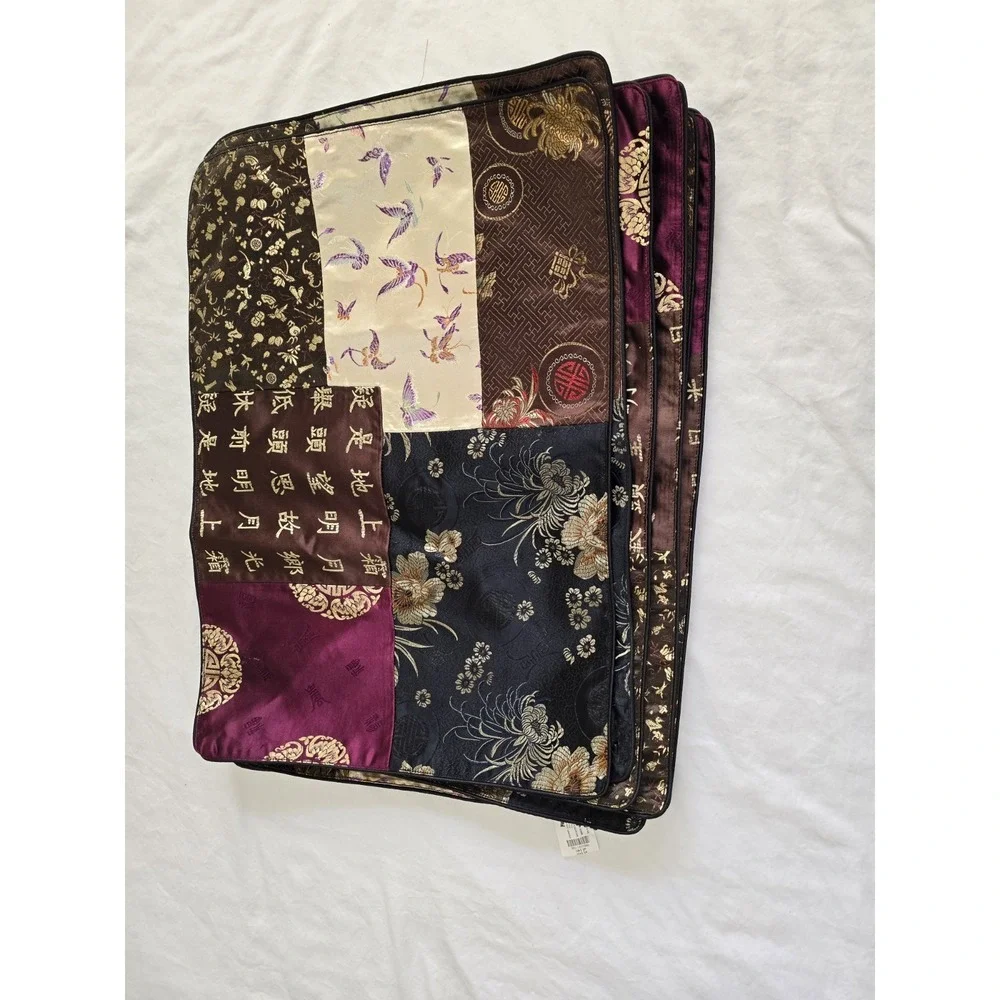 10 Shanghi Placemats Asian Inspired Cloth Pier 1 Size 14x20‎ Elegant /0414